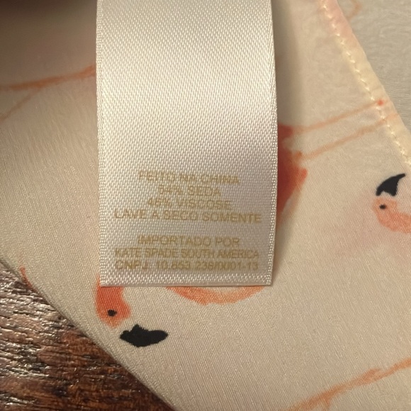 Kate spade flamingo pink short sleeve blouse 12 - Picture 8 of 9